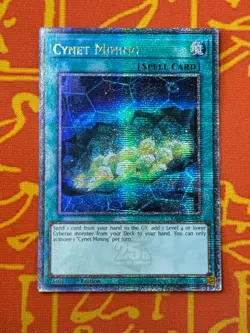 YUGIOH CYNET MINING QUARTER CENTURY SECRET RARE 1ST NM RA03-EN067 - Image 1