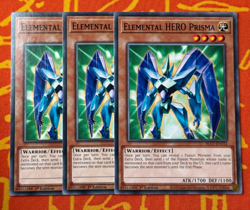YUGIOH ELEMENTAL HERO PRISMA COMMON 1ST NM BLC1-EN152 x3 PLAYSET - Image 1