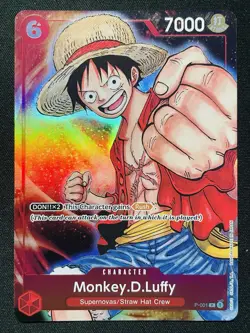 CARD ONE PIECE TCG - Monkey D Luffy Promo card Full Art NEAR MINT English - Image 1