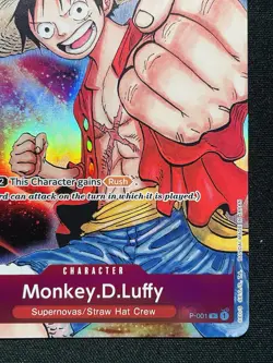 CARD ONE PIECE TCG - Monkey D Luffy Promo card Full Art NEAR MINT English - Image 4
