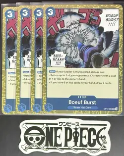 4 x One Piece OP12-060 R Boeuf Burst - English - Foil - Playset - NM/M - Image 1