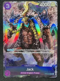 CARD ONE PIECE TCG - Jack ST04-008 Promo Alternate Art NEAR MINT English - Image 1