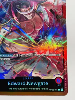 CARD ONE PIECE TCG - Edward Newgate Leader Alt Art OP02-001 NEAR MINT English - Image 4
