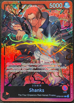 One Piece Card TCG - Shanks (OP09-001) Leader Alt Art NEAR MINT English - Image 1