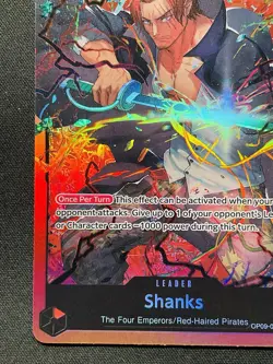 One Piece Card TCG - Shanks (OP09-001) Leader Alt Art NEAR MINT English - Image 5