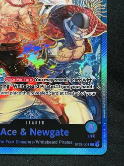 CARD ONE PIECE TCG - Ace & Newgate Leader NEAR MINT English AA - Image 4