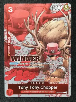 CARD ONE PIECE TCG - Tony Chopper Alternate Art Promo NEAR MINT English Parallel - Image 1