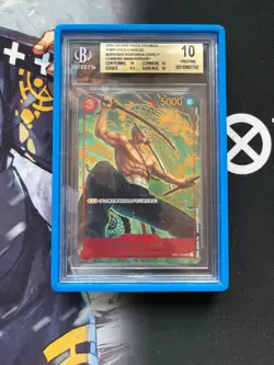One Piece CCG Roronoa Zoro CHINESE Anniversary Promo OP01-025 BGS 10 Pristine - Image 1