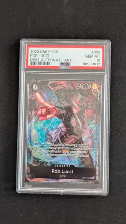 2023 One Piece, Rob Lucci, SR Alt Art, PSA 10, OP03-092 ENG - Image 1