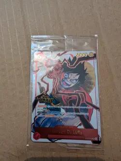 One Piece TCG Monkey.D.Luffy FRANCE 3rd Anniversary WINNER ST01-012 Promo - Image 1