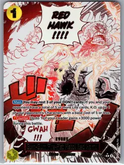 Gum-Gum Fire-Fist Pistol Red Hawk (Alt Art) OP11-114 English - One Piece - NM - Image 1