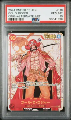 Gol D. Roger One Piece OP09 Emperors in the New World SEC Japanese #118 PSA 10 - Image 1