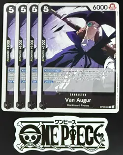 4x One Piece OP09-083 R Van Augur - English - Regular - Playset - TCG - NM/M - Image 1