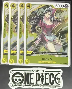 4 x One Piece OP12-112 R Baby 5 - English - Foil - Playset - NM/M - Image 1
