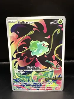 Pokemon Bulbasaur 133/132 Me01 Mega Evolution Illustration Rare Holo Stamped E - Image 1