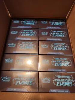 Pokemon Phantasmal Flames ETB (x10) New Factory Sealed - Open Case - Image 1