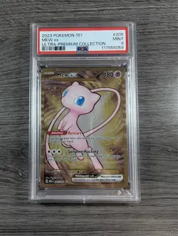 Pokemon TCG Mew EX 205/165 METAL UPC Promo Scarlet & Violet 151 Gold PSA 9 - Image 3