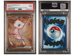 Pokemon TCG Mew EX 205/165 METAL UPC Promo Scarlet & Violet 151 Gold PSA 9 - Image 1