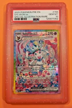 2025 POKEMON PRE EN-PRISMATIC EVOLUTIONS #156 SYLVEON EX PSA 10 - Image 1