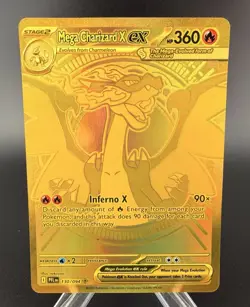 Mega Charizard X ex 130/094 Gold Phantasmal Flames Near Mint Pokemon TCG - Image 1