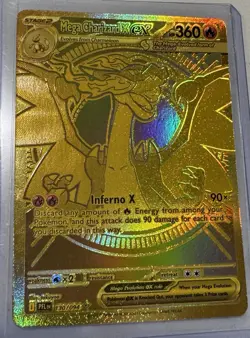 Mega Charizard X ex 130/094 Gold Phantasmal Flames Near Mint Pokemon TCG - Image 3
