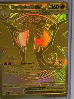 Mega Charizard X ex 130/094 Gold Phantasmal Flames Near Mint Pokemon TCG - Image 4