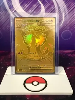 Gold Mega Charizard X EX 130/094 Pack Fresh Mint Pokemon TCG Phantasmal Flames - Image 2