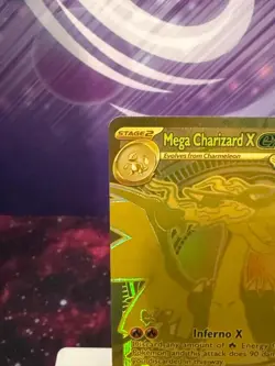 Gold Mega Charizard X EX 130/094 Pack Fresh Mint Pokemon TCG Phantasmal Flames - Image 4