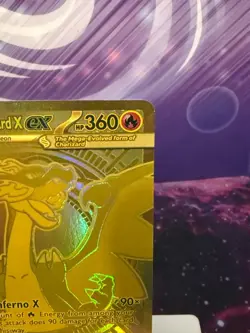 Gold Mega Charizard X EX 130/094 Pack Fresh Mint Pokemon TCG Phantasmal Flames - Image 5