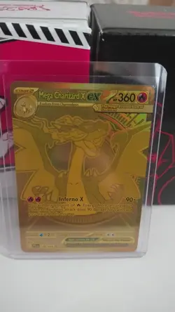 Gold Mega Charizard X EX 130/094 Pack Fresh Mint Pokemon TCG Phantasmal Flames - Image 1