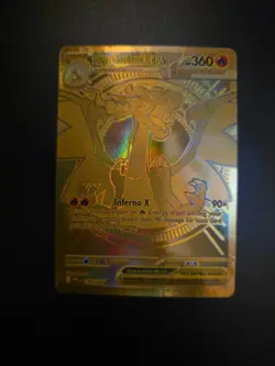Gold Mega Charizard X EX 130/094 Pack Fresh Mint Pokemon TCG Phantasmal Flames - Image 1