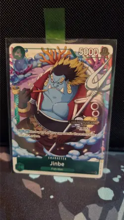 One Piece Card - Jinbe (P-063) 2024 Championship Stamp - Image 1