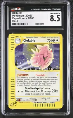 CGC 8.5 Clefable 2002 Expedition 7/165 Holo Pokemon Card - Image 1