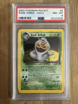 Dark Arbok - 2/82 - Pokemon Team Rocket Unlimited Holo Rare Card WOTC PSA 8 - Image 1