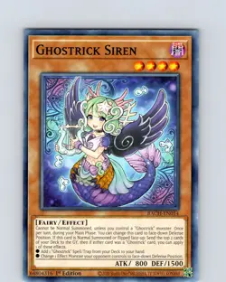 Yu-Gi-Oh TCG Ghostrick Siren BACH-EN014 1st Edition Common Card NM - Image 1