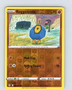Pokemon TCG Roggenrola SWSH Evolving Skies 086/203 Reverse Holo Common Card NM - Image 1