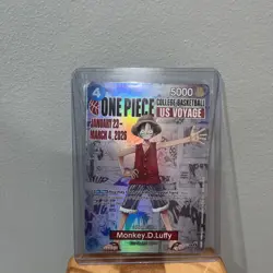 One Piece Luffy College Basketball US Voyage Promo Card P-055 Rutgers MT-NMT - Image 1