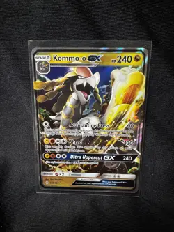 Pokemon Kommo-o GX TCG Full Art Holo Ultra Rare Card Guardians Rising 100/145 - Image 1