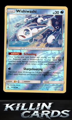 Reverse Holofoil Wishiwashi 37/145 Pokemon Common SM - Guardians Rising Card NM - Image 1