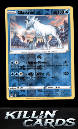 Reverse Holofoil Glastrier 051/196 Pokemon Holo Rare SWSH11: Lost Origin Card NM - Image 1