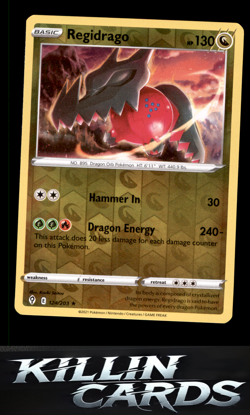 Reverse Holofoil Regidrago 124/203 Pokemon Holo Rare SWSH07: Evolving Skies Card - Image 1