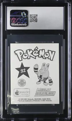 (CGC 10) Pokemon Card - 2001 Heracross 32 Chrome Sticker - Merlin Series 3 Vtg - Image 2