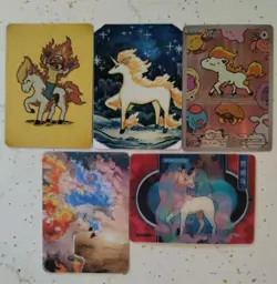 Ponyta Rapidash Lot of 5 Custom Cards x5 Bundle Collection After Skool Hobby - Image 1