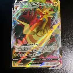 Pokemon TCG Dracozolt VMAX Evolving Skies Holo Ultra Rare Card 059/203 - Image 1