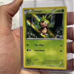 Pokemon TCG 2013 XY Kalos Starter Set Trading Card -- Chespin 3/39 LP+ Holo 2013 - Image 2