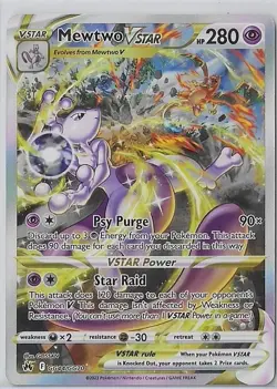 Pokemon TCG Mewtwo VSTAR Crown Zenith Holo Rare Card GG44/GG70 - Image 1