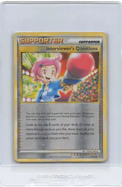 INTERVIEWER'S QUESTION 77/95 - REVERSE HOLO - UNLEASHED - 2010 Pokemon Card - LP - Image 1