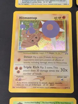 Vintage Pokemon Cards Rare Holo Lot WOTC MP/HP Hitmonlee, Hitmonchan, Hitmontop - Image 5