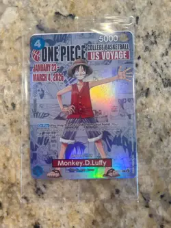 Monkey.D.Luffy One Piece College Basketball Rare Card. Original Seal UNOPENED!! - Image 1