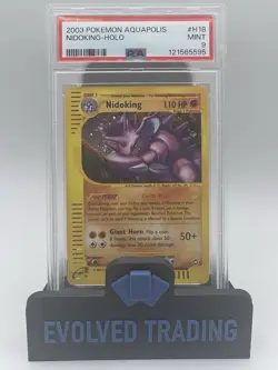 PSA 9 Nidoking Holo H18/H32 Aquapolis e-reader WOTC Pokemon Card - Image 2
